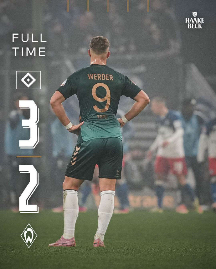 p云达不莱梅主帅蒂奥纳率队力克沃尔夫斯堡，保